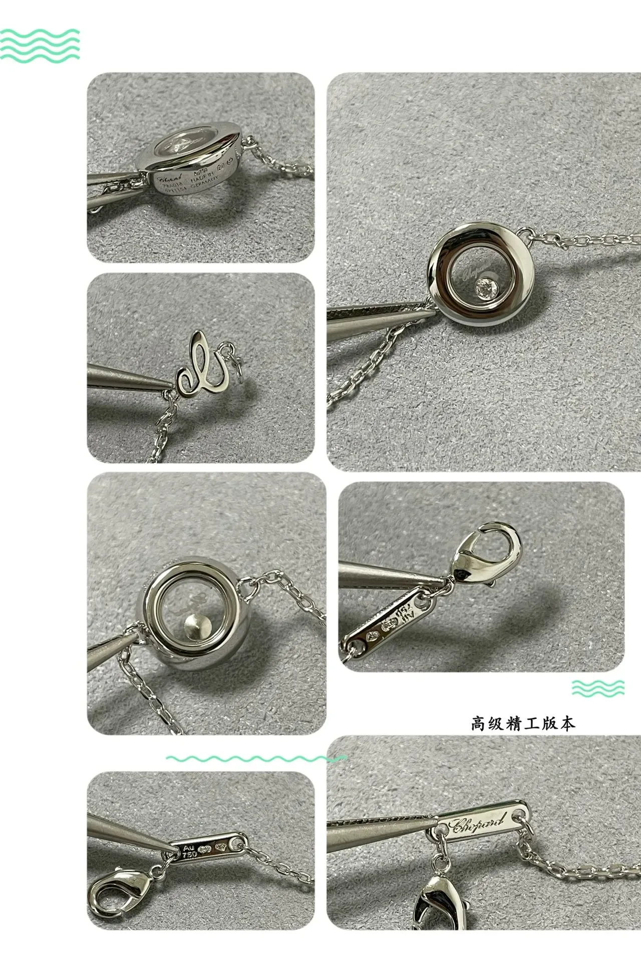 Cartier Juste un Clou চাঁদি সোনা রোটেটিং ডাবল সার্কেল বেজেল সিঙ্গেল সেন্ট্রাল ডায়মন্ড ব্রেসলেট 3