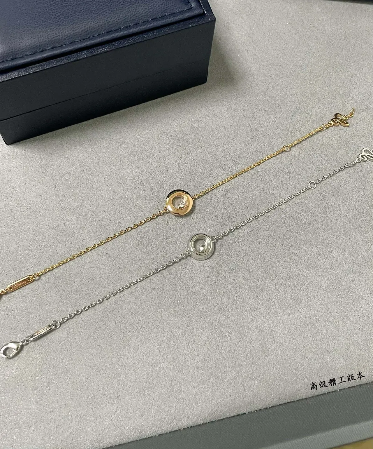 Cartier Juste un Clou চাঁদি সোনা রোটেটিং ডাবল সার্কেল বেজেল সিঙ্গেল সেন্ট্রাল ডায়মন্ড ব্রেসলেট 6