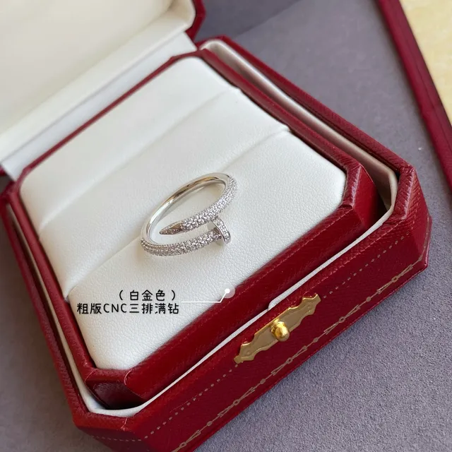 Cartier Juste un Clou Triple Row Pavé Diamond Ring 7