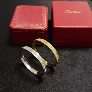 Cartier Love ذهب فضة Pavé-Set Screw-Motif سوار