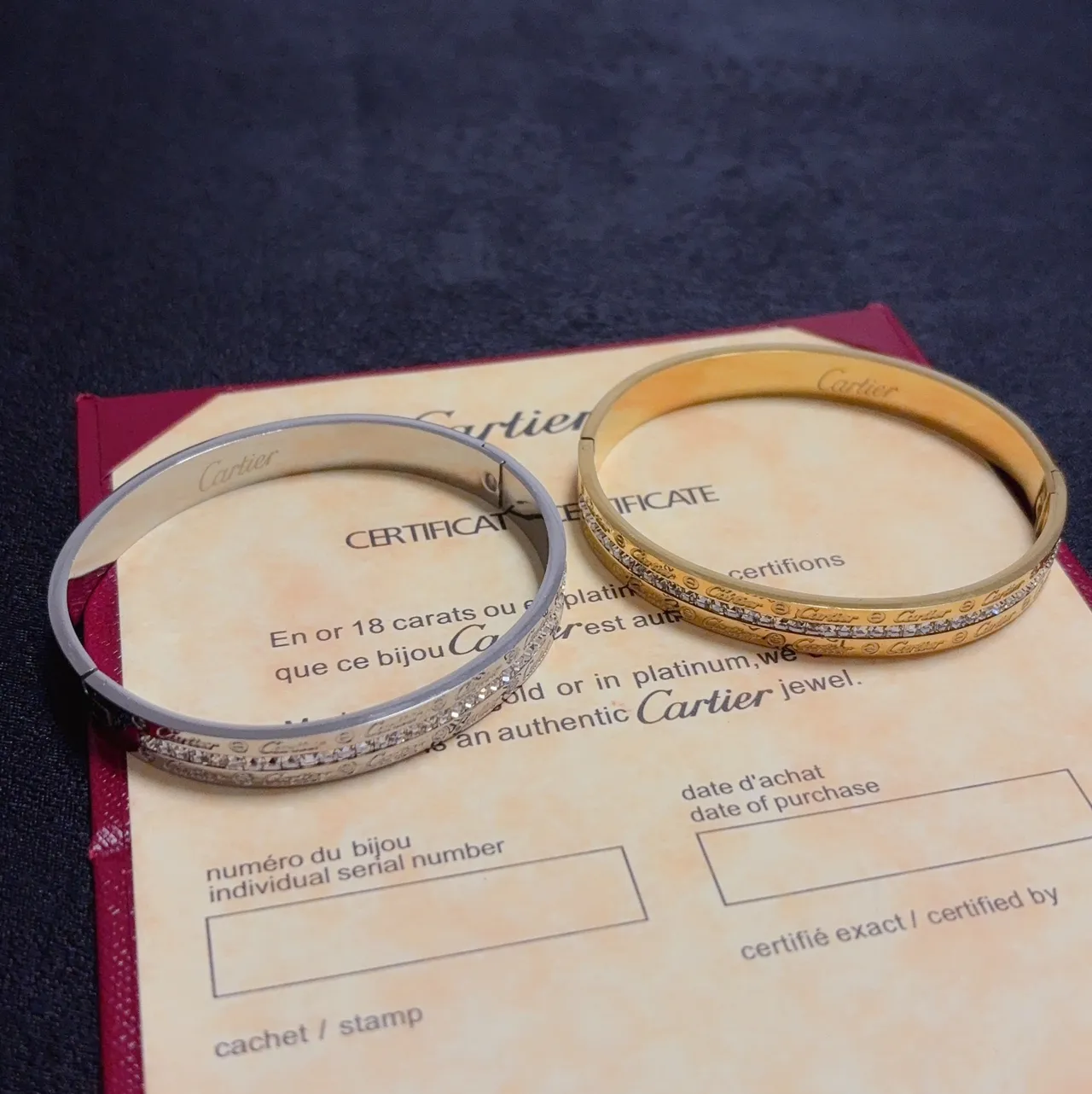 Cartier Love ذهب فضة Pavé-Set Screw-Motif سوار 7