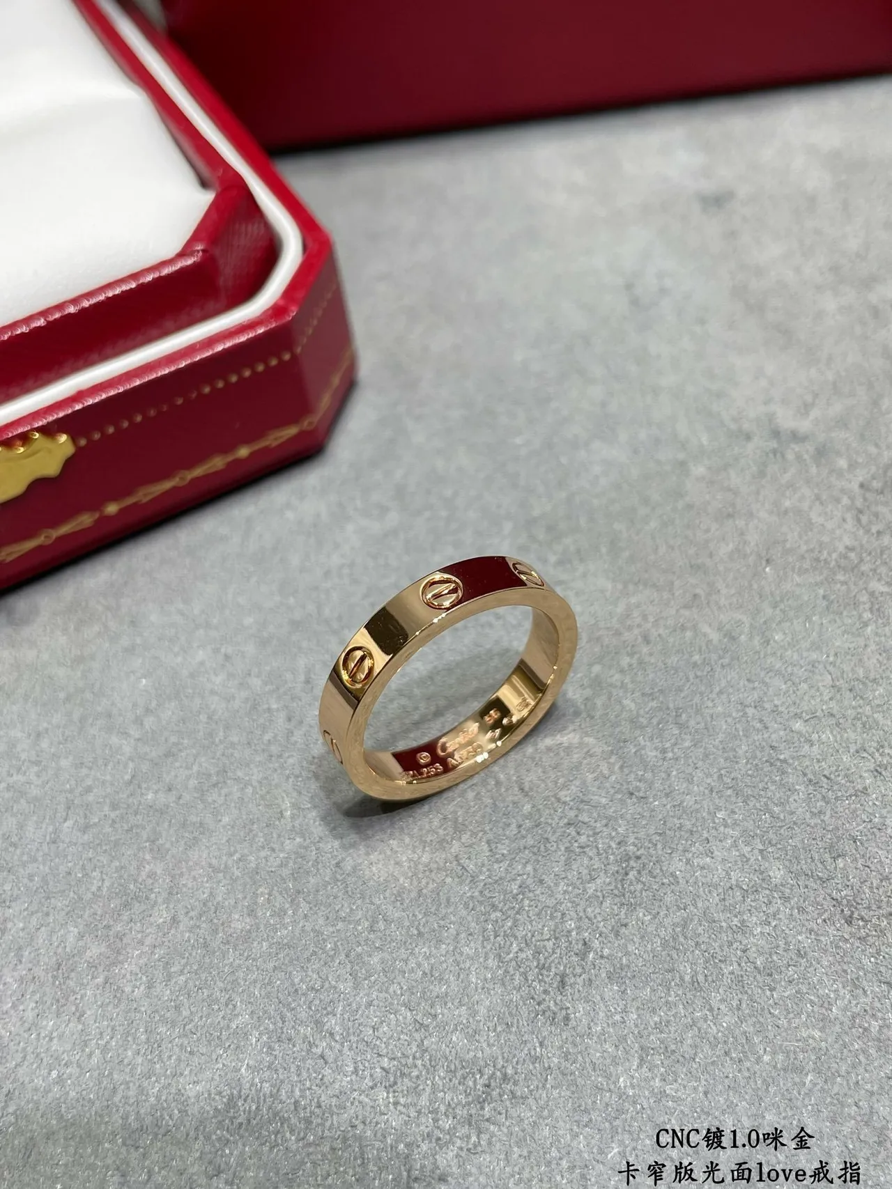 Cartier Love Gold Silver Screw-Motif Polished Finish Ring 6