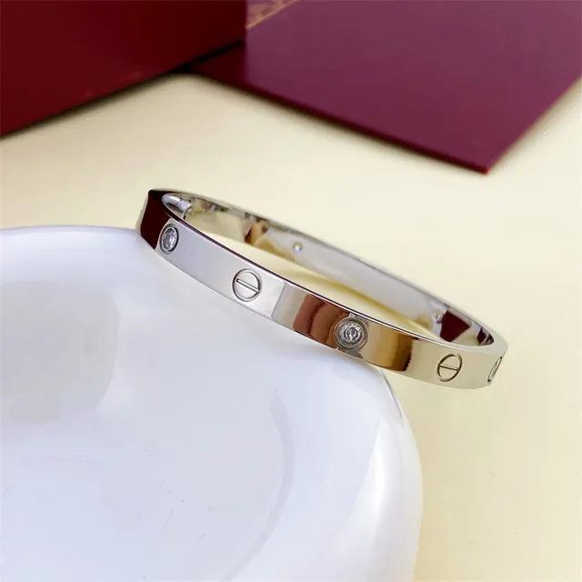 Cartier Love ouro prata motivo de parafuso metal polido pulseira 3
