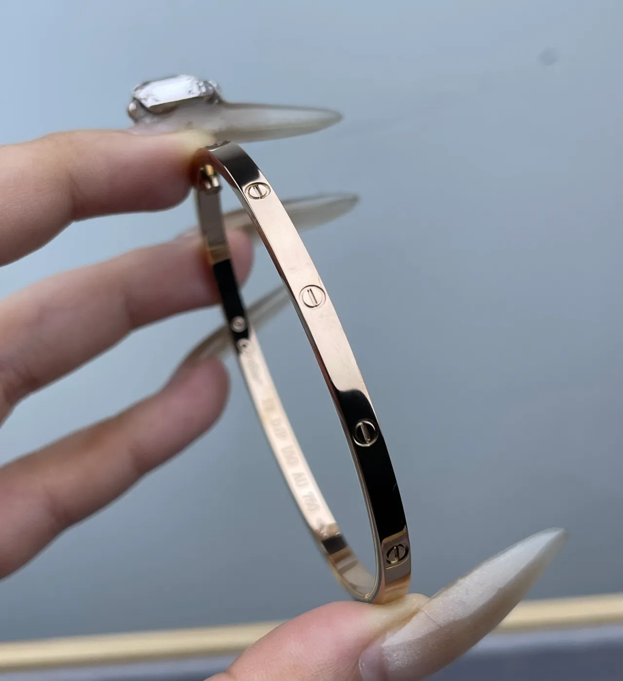 Cartier Love pulseira ouro prata motivo de parafuso tricolor 4