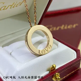 Cartier Love قلادة ذهب مصقول بدائرة مفتوحة