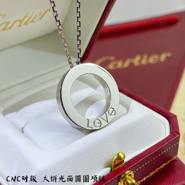 Cartier Love Colar de Ouro Polido com Círculo Aberto 2