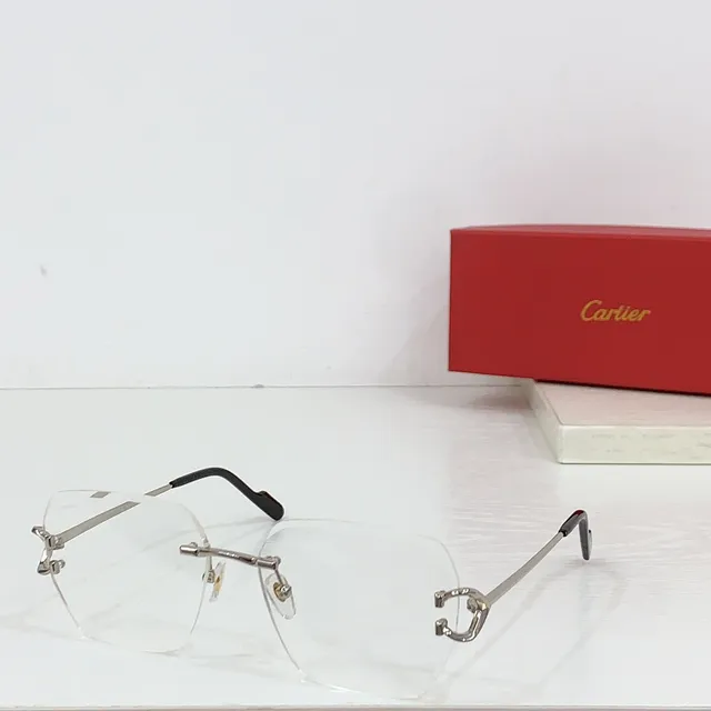 Cartier Rimless Geometric Gradient Purple Sunglasses 3