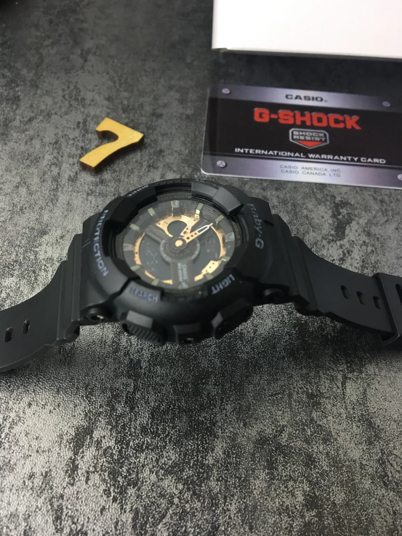 Casio Baby-G Black Gold Rugged Resin Construction Analog-Digital Hybrid Display Watch 2