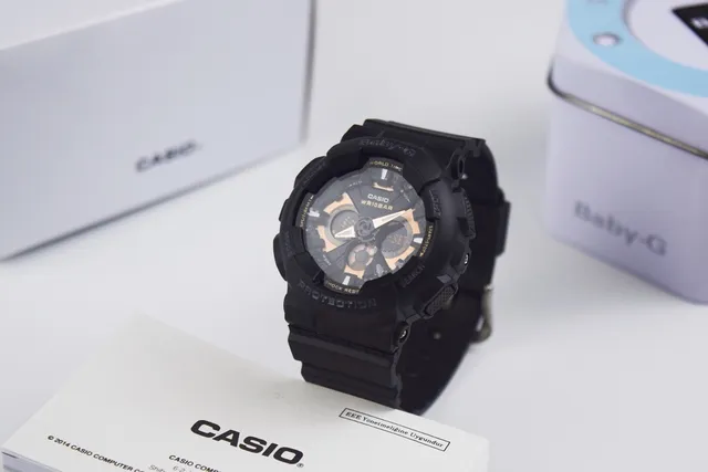 Casio Baby-G Black Orange Resin Case Dial Watch 5