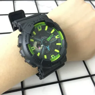 Casio G-Shock GA-100 Black and Lime Green Sports Watch