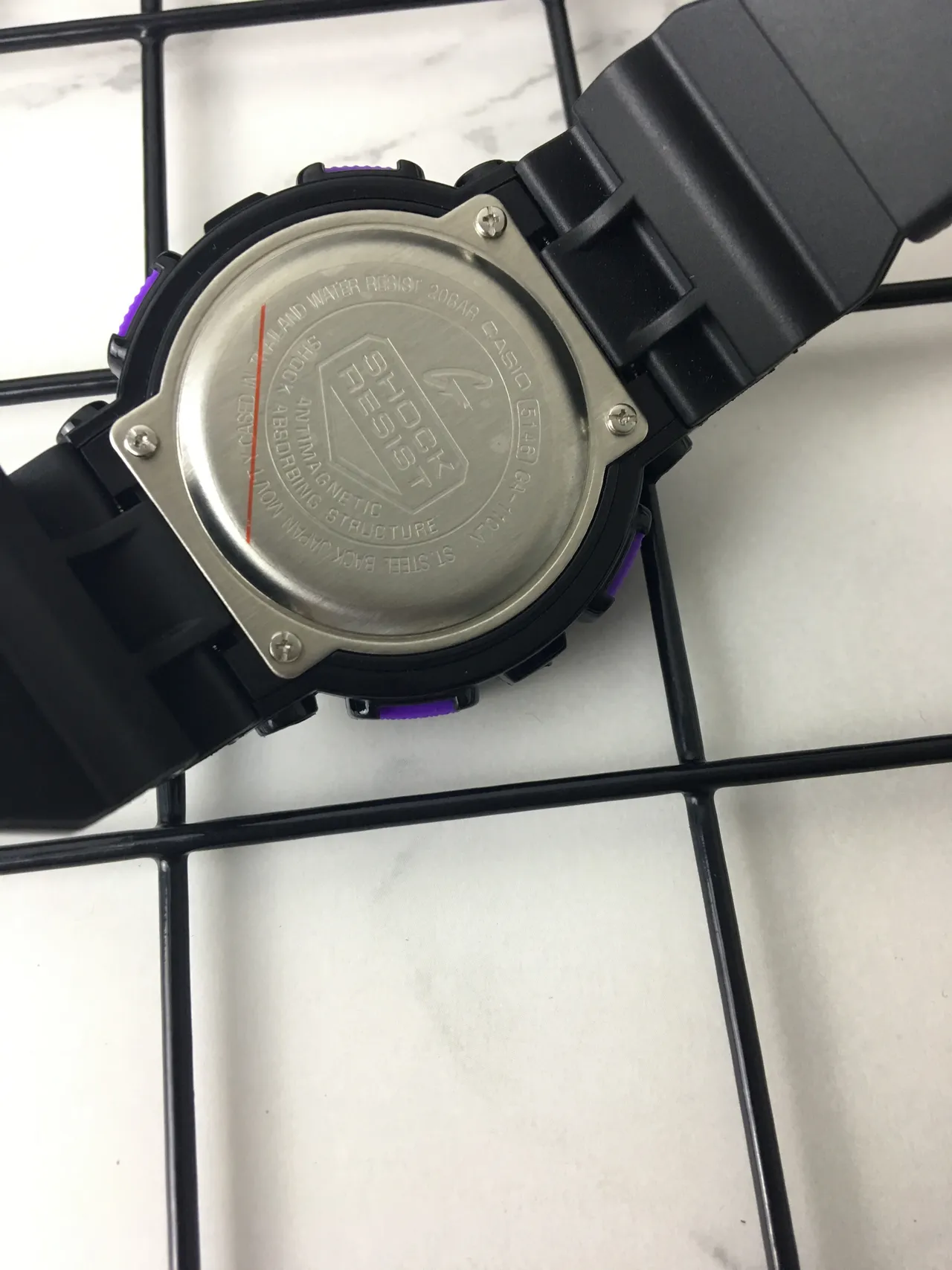 Casio G-Shock GA-100 काला बैंगनी सायन स्पोर्ट्स वॉच 5