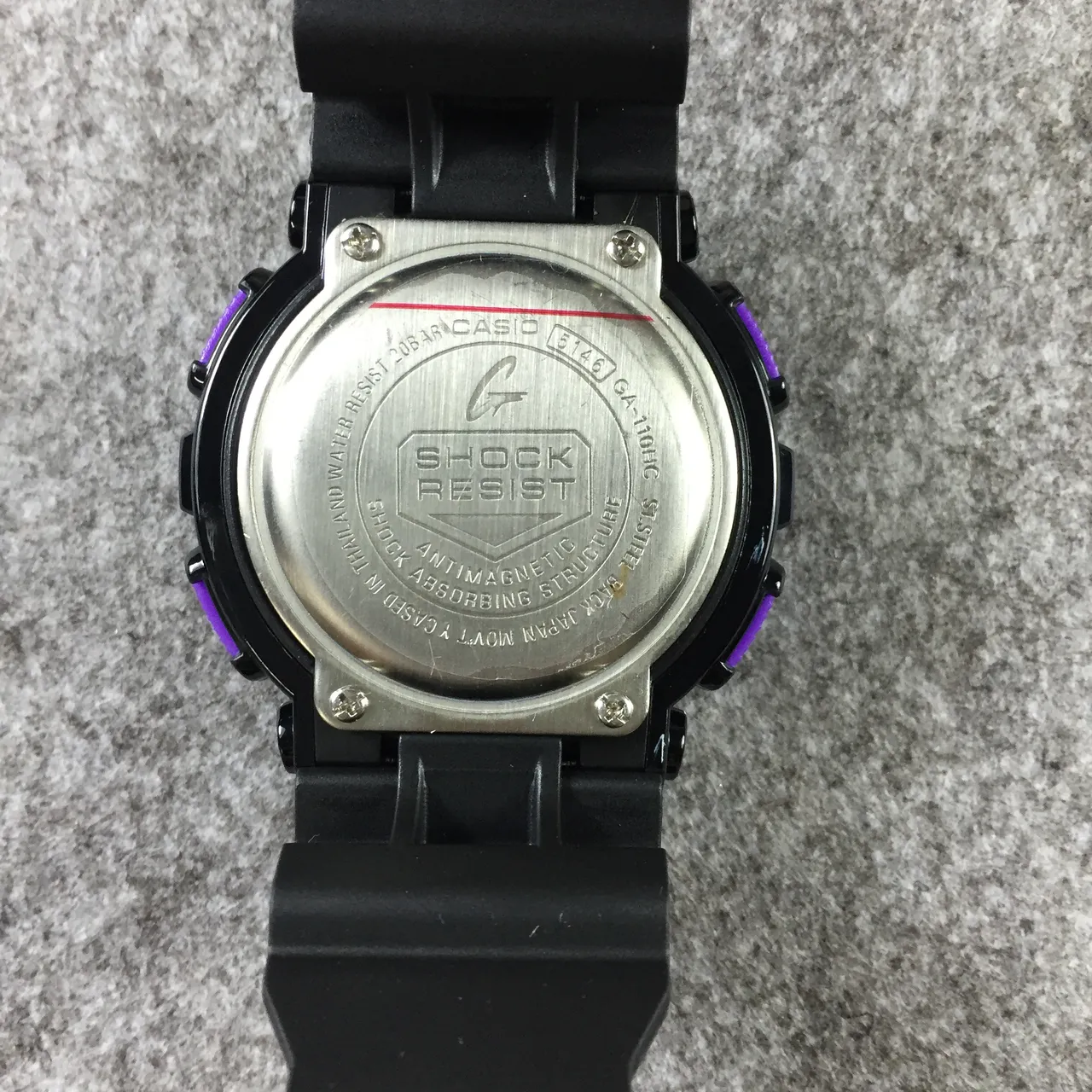 Casio G-Shock GA-100 काला बैंगनी सायन स्पोर्ट्स वॉच 9