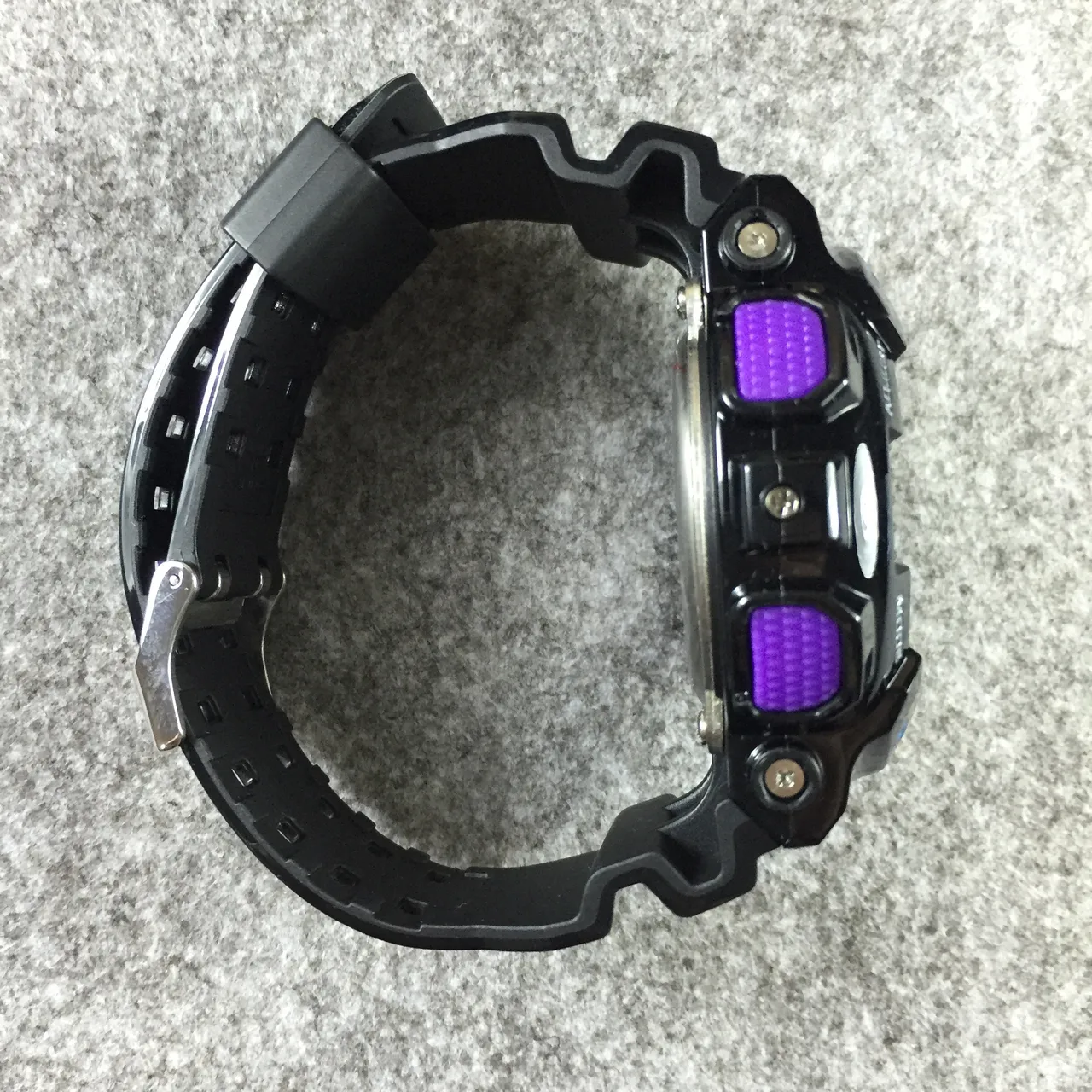 Casio G-Shock GA-100 काला बैंगनी सायन स्पोर्ट्स वॉच 10