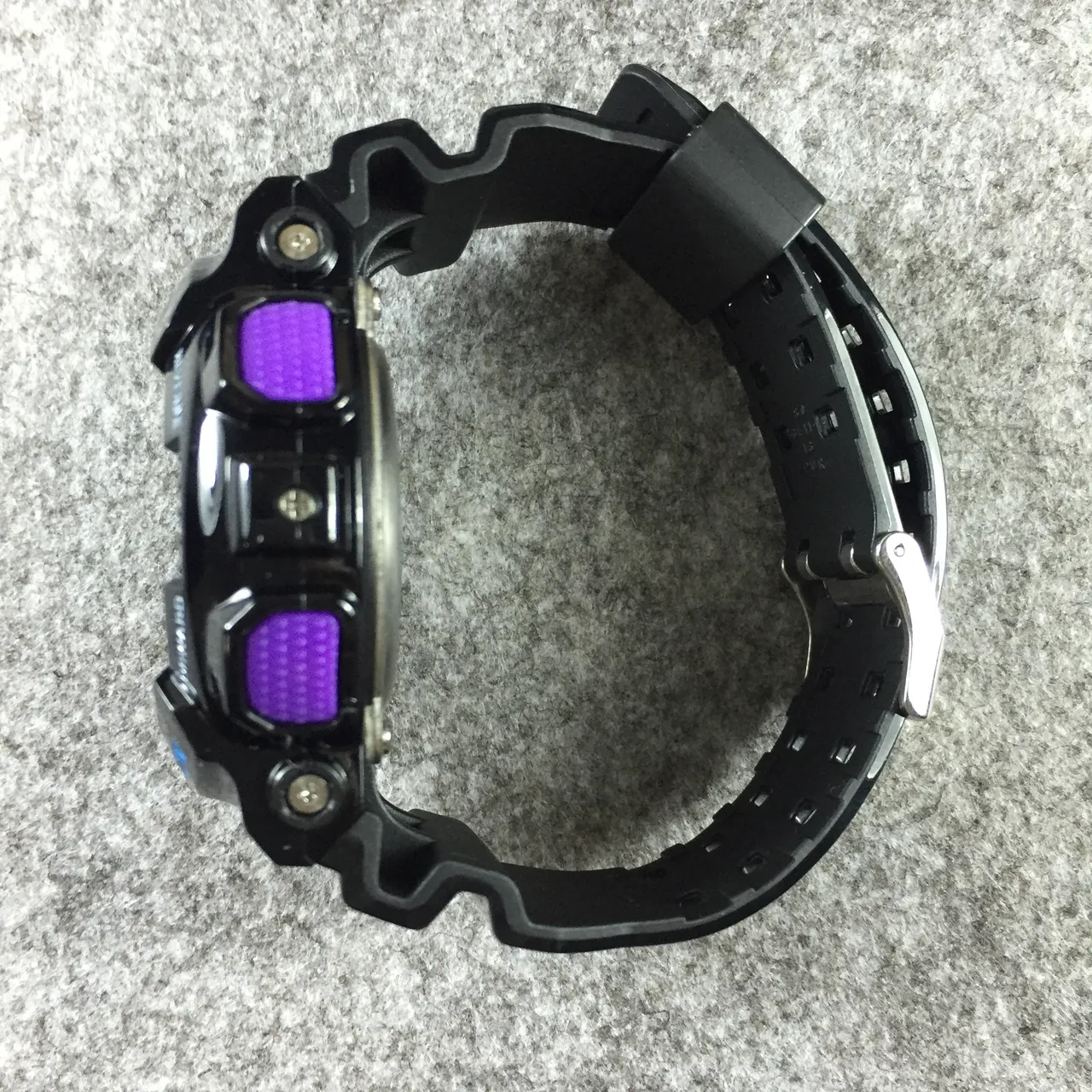 Casio G-Shock GA-100 काला बैंगनी सायन स्पोर्ट्स वॉच 11