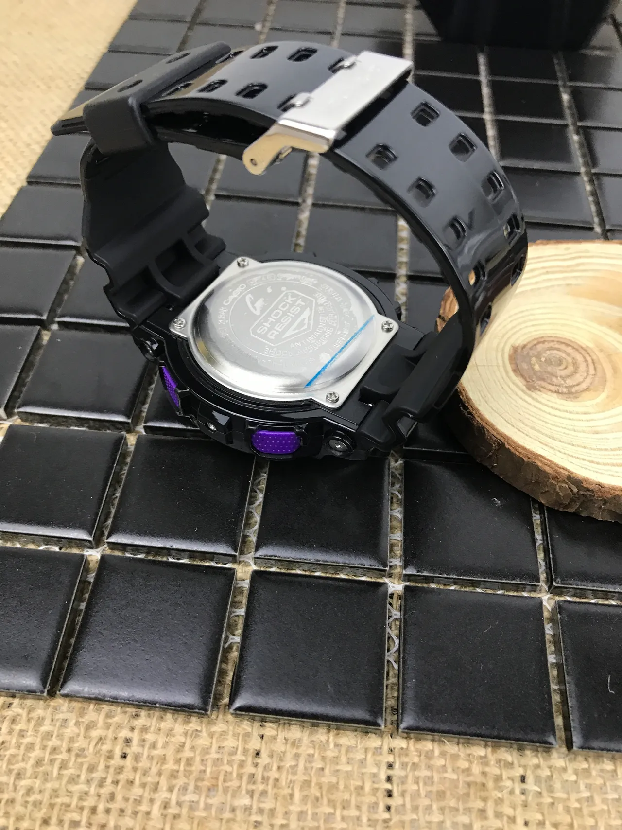 Casio G-Shock GA-100 काला बैंगनी सायन स्पोर्ट्स वॉच 15