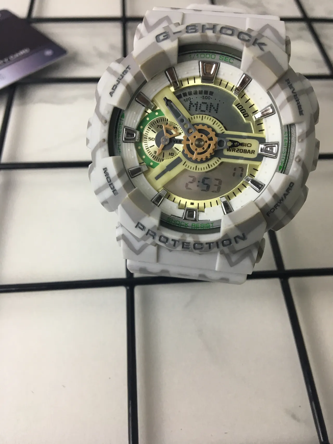 Casio G-Shock GA-100 Camouflage White Yellow Green Sports Watch 2