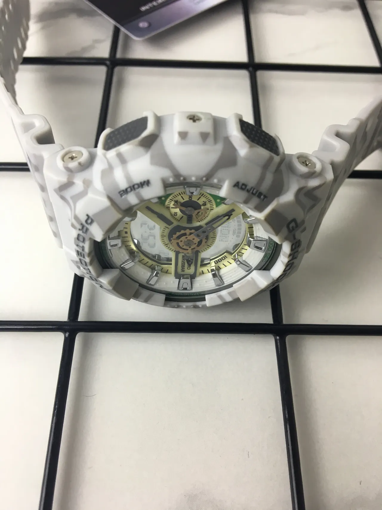Casio G-Shock GA-100 Camouflage White Yellow Green Sports Watch 4