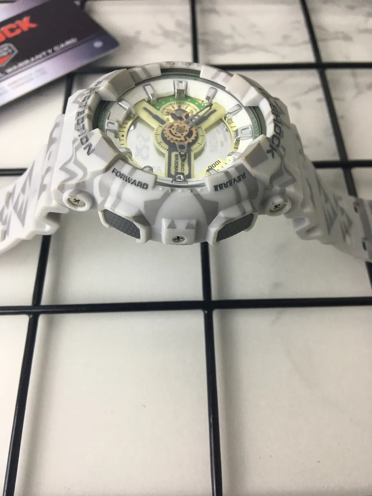 Casio G-Shock GA-100 Camouflage White Yellow Green Sports Watch 5