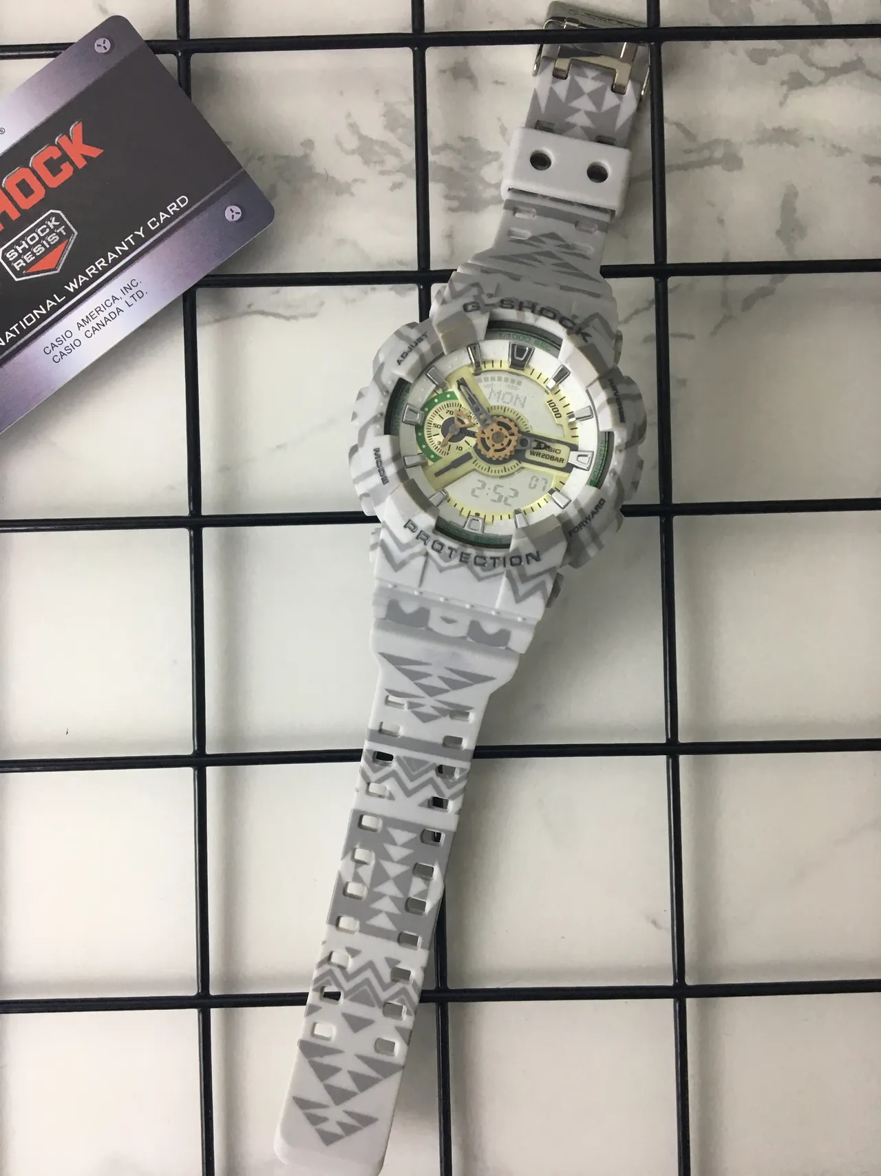 Casio G-Shock GA-100 Camouflage White Yellow Green Sports Watch 6