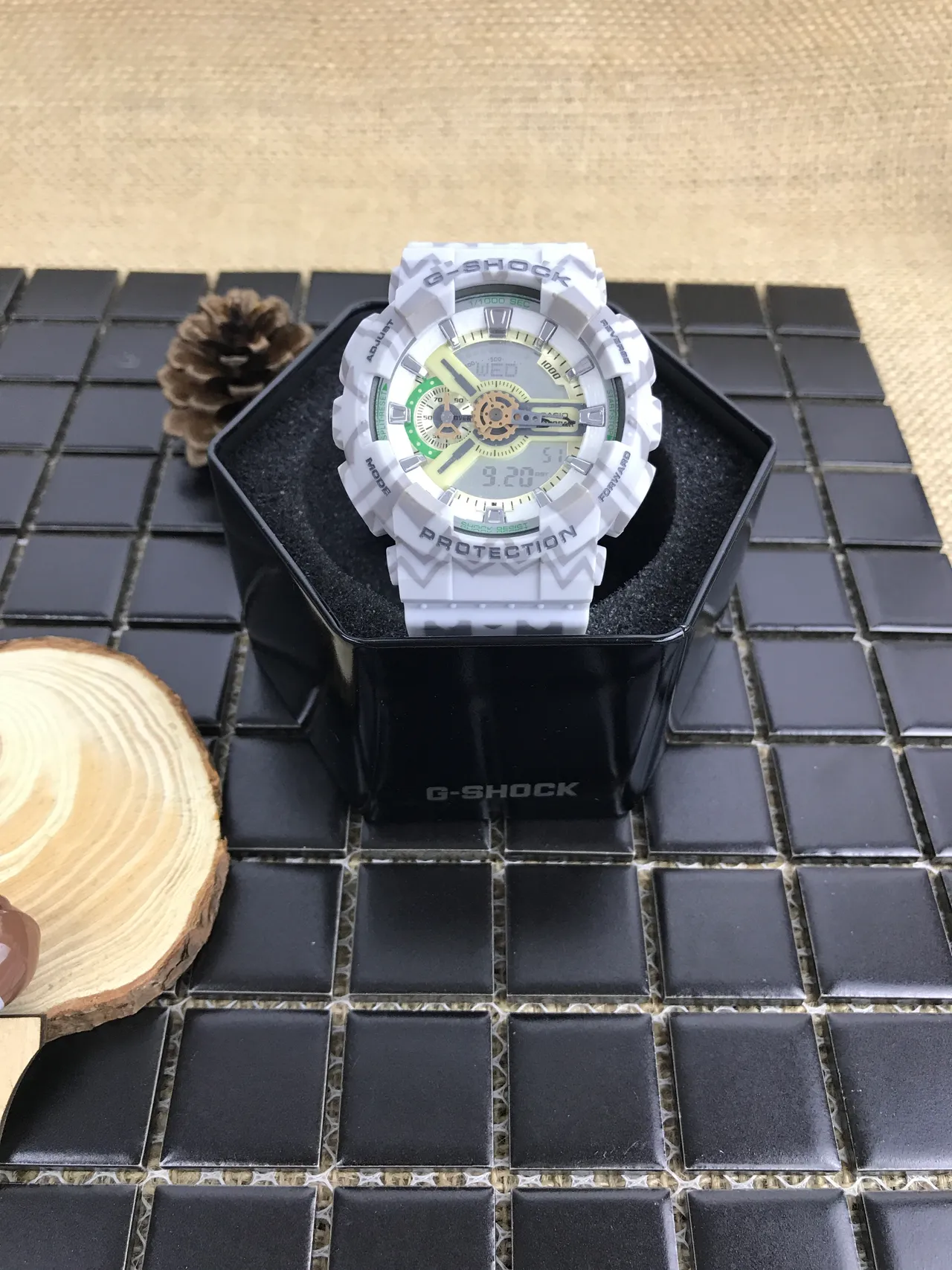 Casio G-Shock GA-100 Camouflage White Yellow Green Sports Watch 7