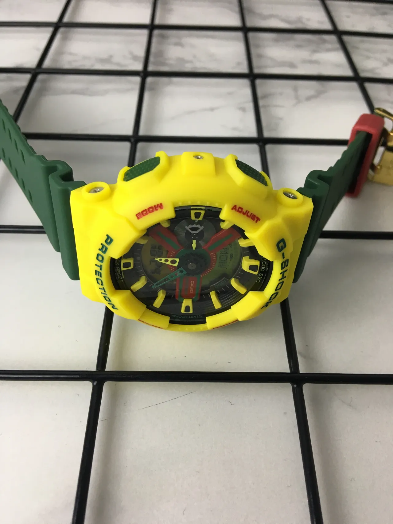 Casio G-Shock GA-100 Yellow and Green Sports Watch 5