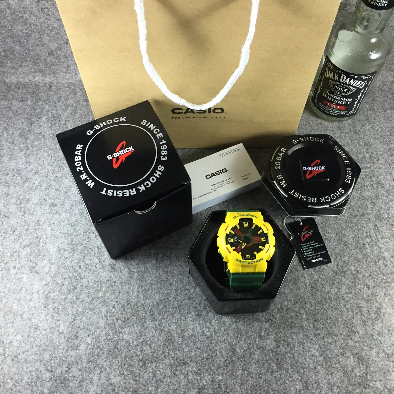Casio G-Shock GA-100 Yellow and Green Sports Watch 7