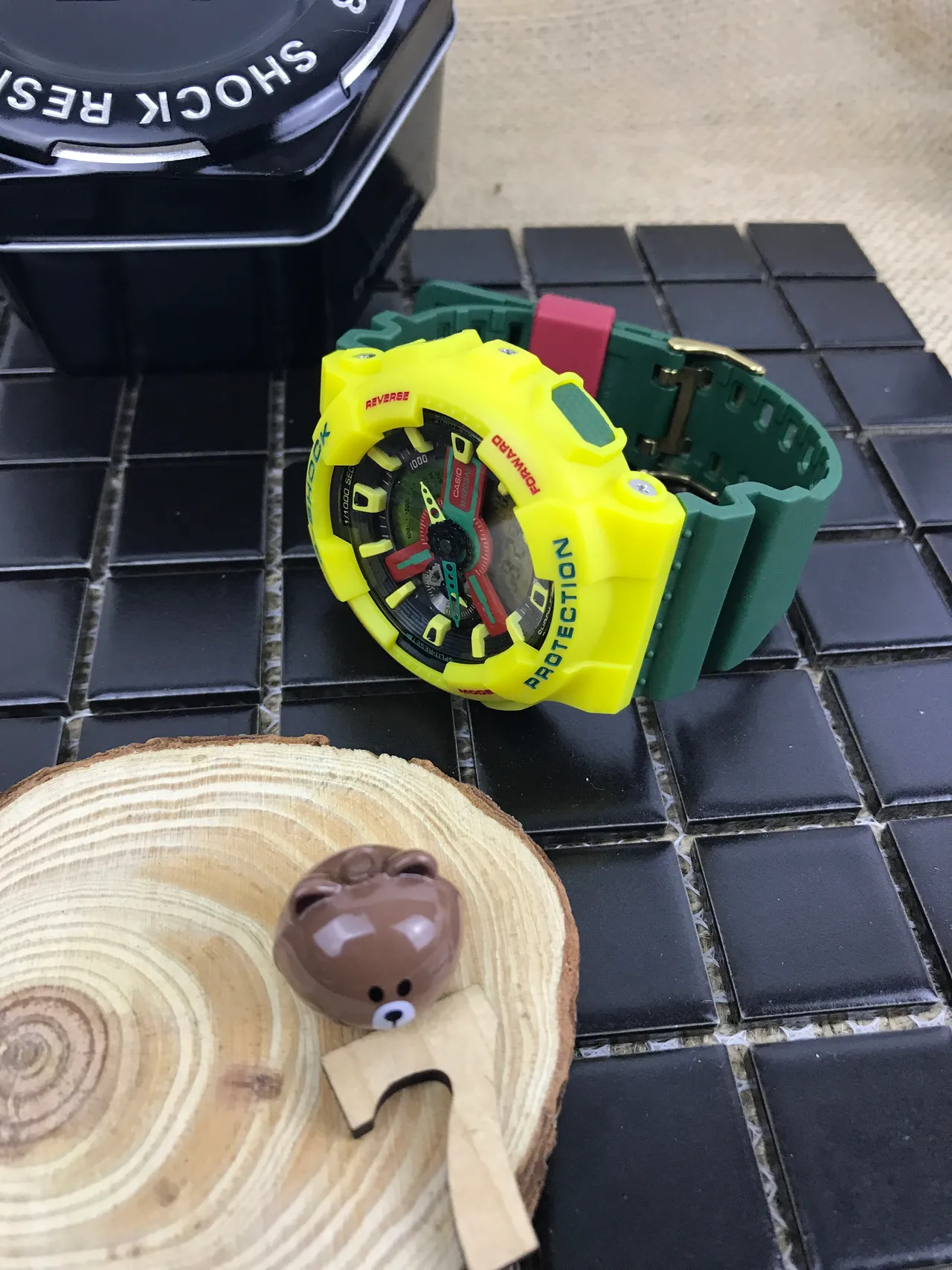 Casio G-Shock GA-100 Yellow and Green Sports Watch 16
