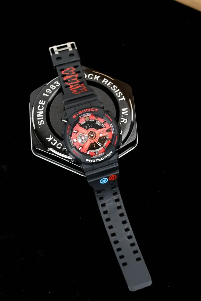 Casio G-Shock GA-110 Vermelho Preto Relógio Esportivo 4
