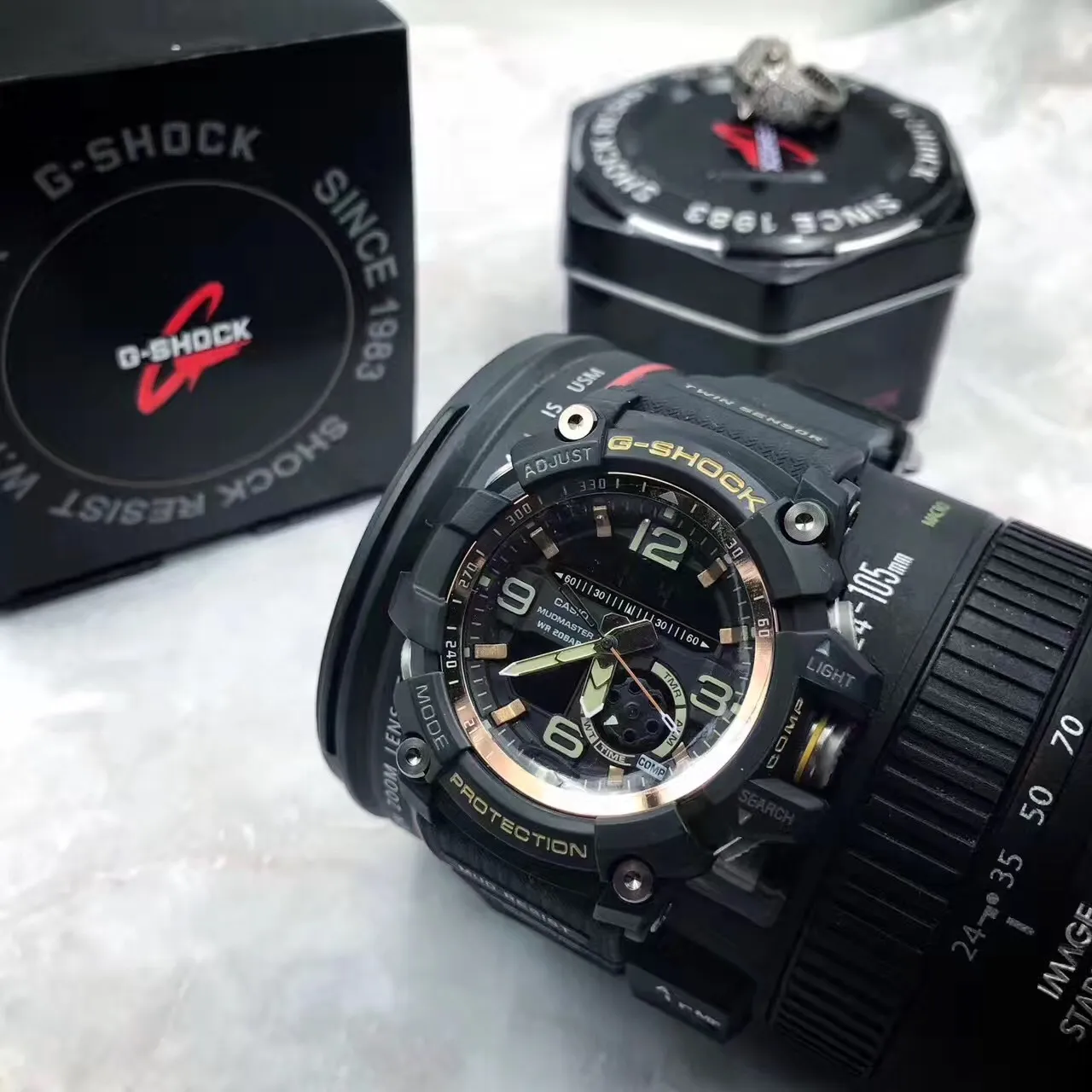 Casio G-Shock Mudmaster Black Red Yellow Sports Watch 2