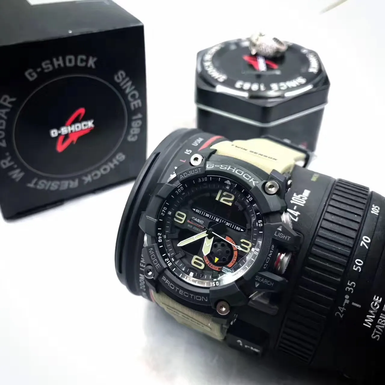 Casio G-Shock Mudmaster Black Red Yellow Sports Watch 3