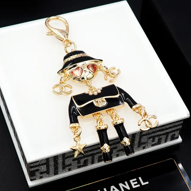 Chanel काला सोना एनामेल मूर्ति हार्डवेयर ब्रोच 7