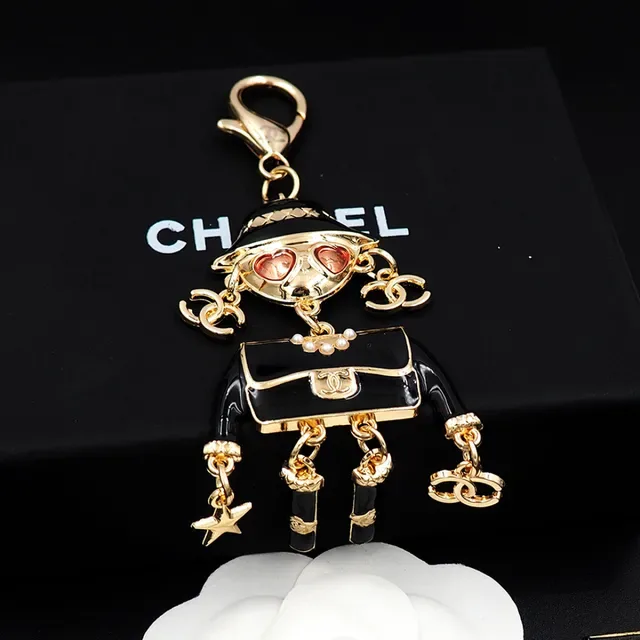 Chanel काला सोना एनामेल मूर्ति हार्डवेयर ब्रोच 8