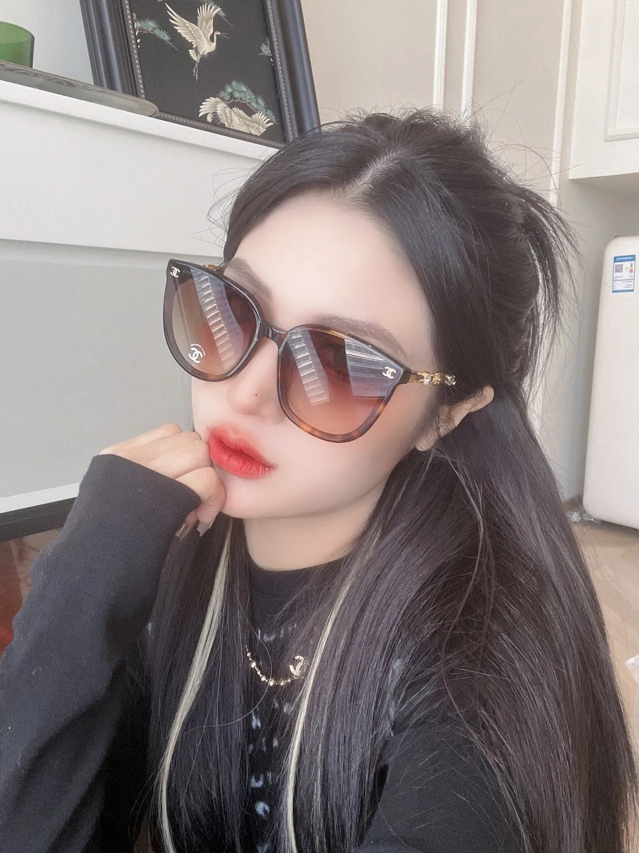 Chanel Brown Gold Tortoiseshell Acetate Gradient Lenses Sunglasses 4