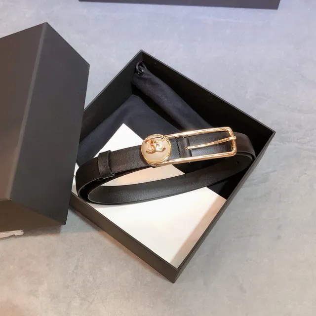 Chanel Camellia Belt Black Gold-Tone Leather Belt 4