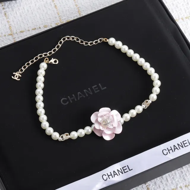 Chanel Camellia Pearl Belt Cinto branco e rosa floral bolsa de moda 5