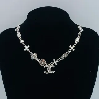 Chanel सहर قلادة سلسلة فضية قلادة