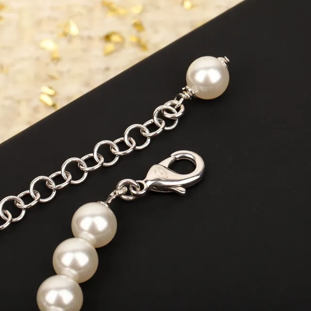 Chanel Pearl and Crystal CC Logo Bracelet 2