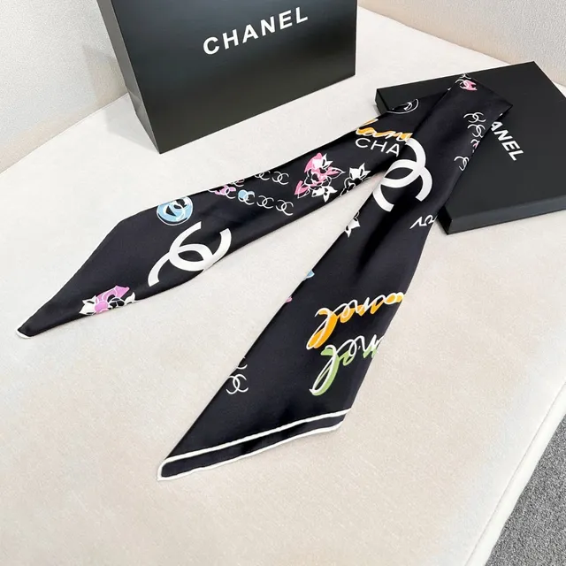 Chanel Printed Silk Scarf-Tied Strapless Vest Top 4
