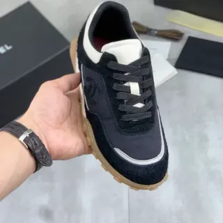 Chanel Runner Black and White Suede Lifestyle Sneakers