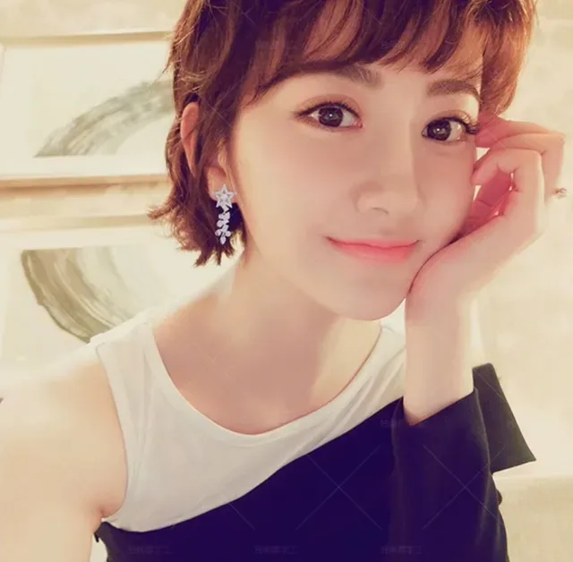 Chanel Star Pavé Dangling Crystal Earrings 2