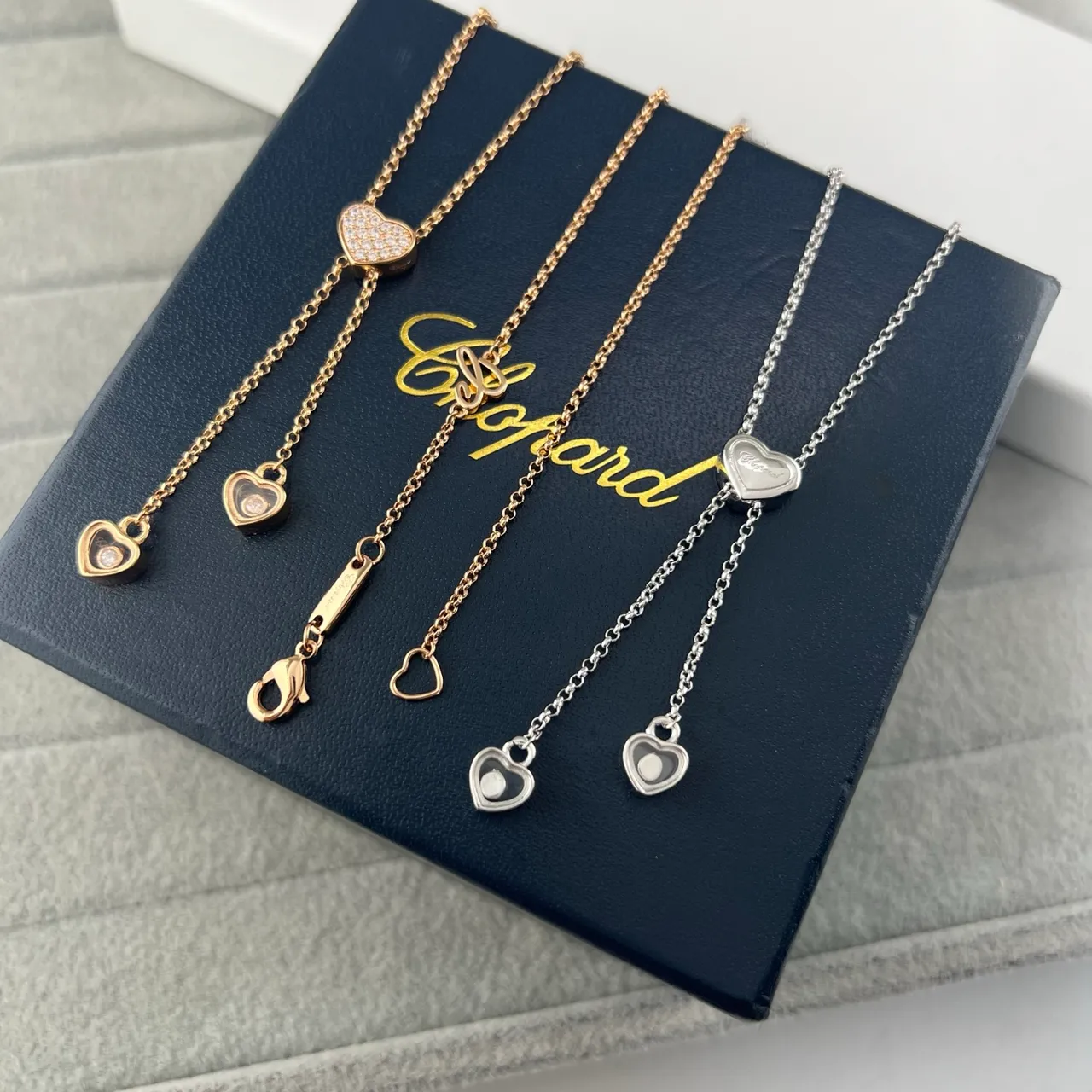 Chopard সুখী হৃদয় এবং ভালোবাসা সংগ্রহ হৃদয় পেন্ডেন্ট নেকলেস 6