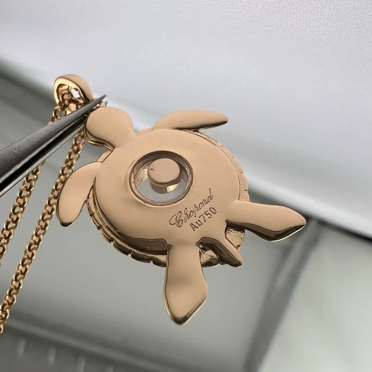 Chopard Happy Ocean Turtle Pavé Pendant Necklace 4