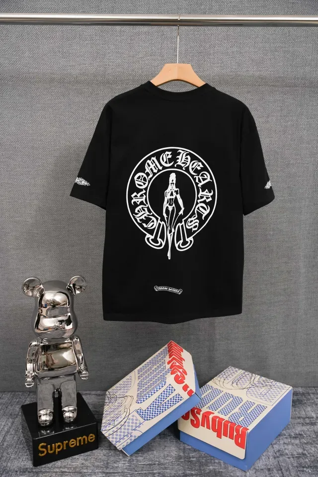Chrome Hearts 黑白刺绣Logo宽松T恤 2