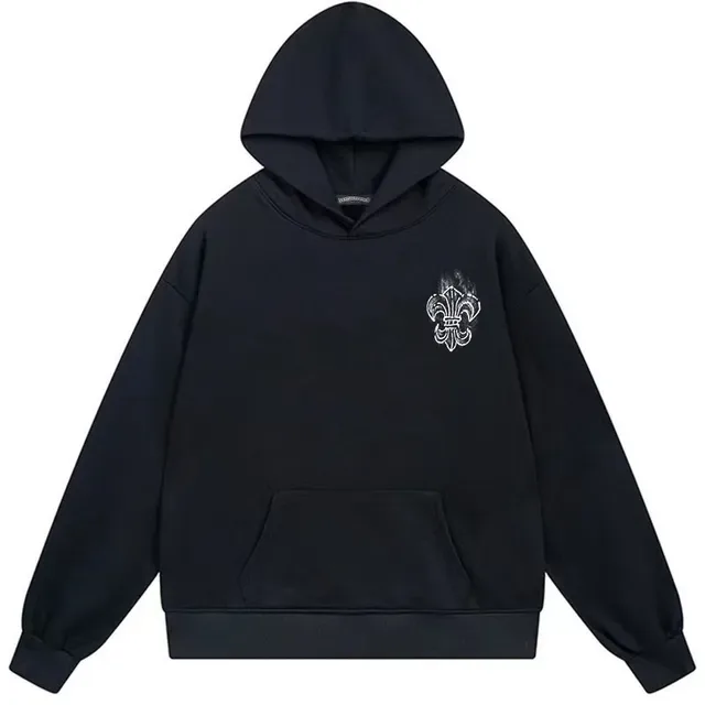 Chrome Hearts ক্রেস্ট গ্রাফিক ওভারসাইজড সাদা হুডি 4