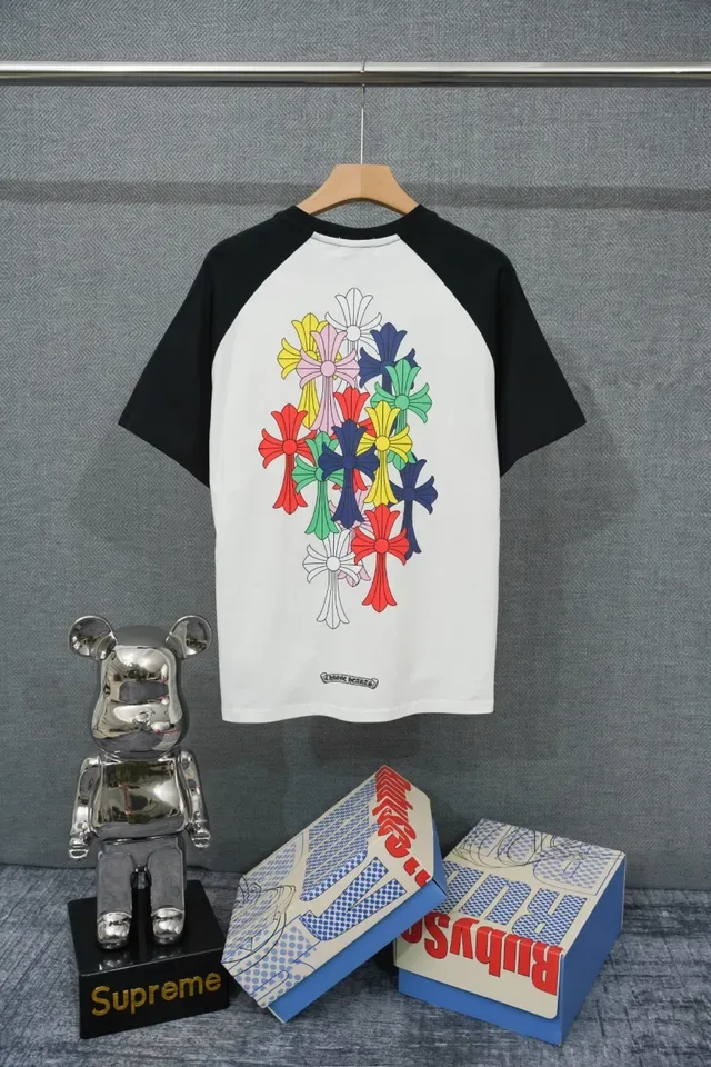 T-shirt Chrome Hearts à manches raglan avec broderie de croix 2