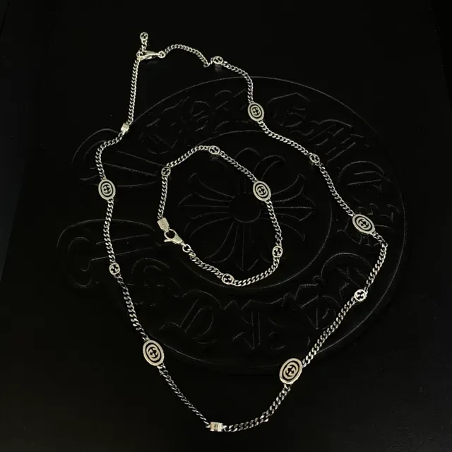 Chrome Hearts Cross Medallion Chain Silver Necklace 5