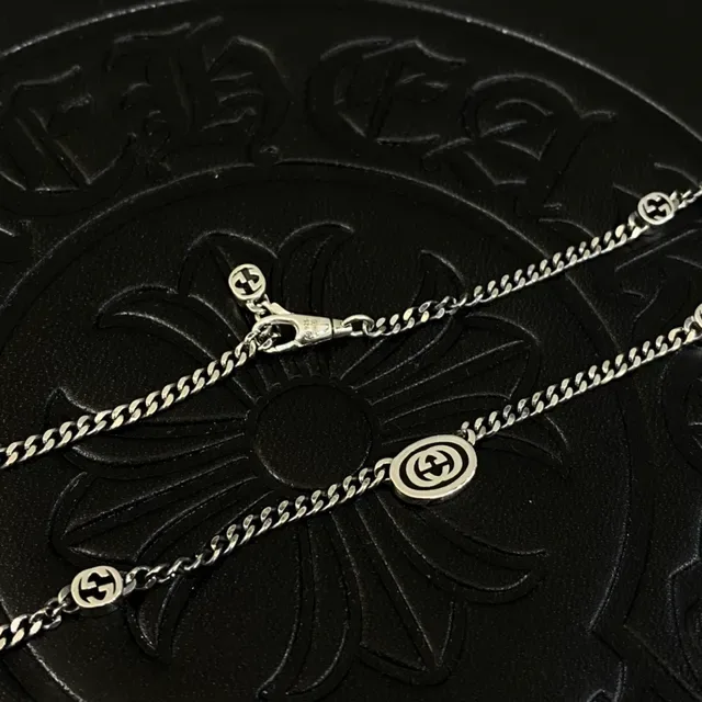 Chrome Hearts Cross Medallion Chain Silver Necklace 9