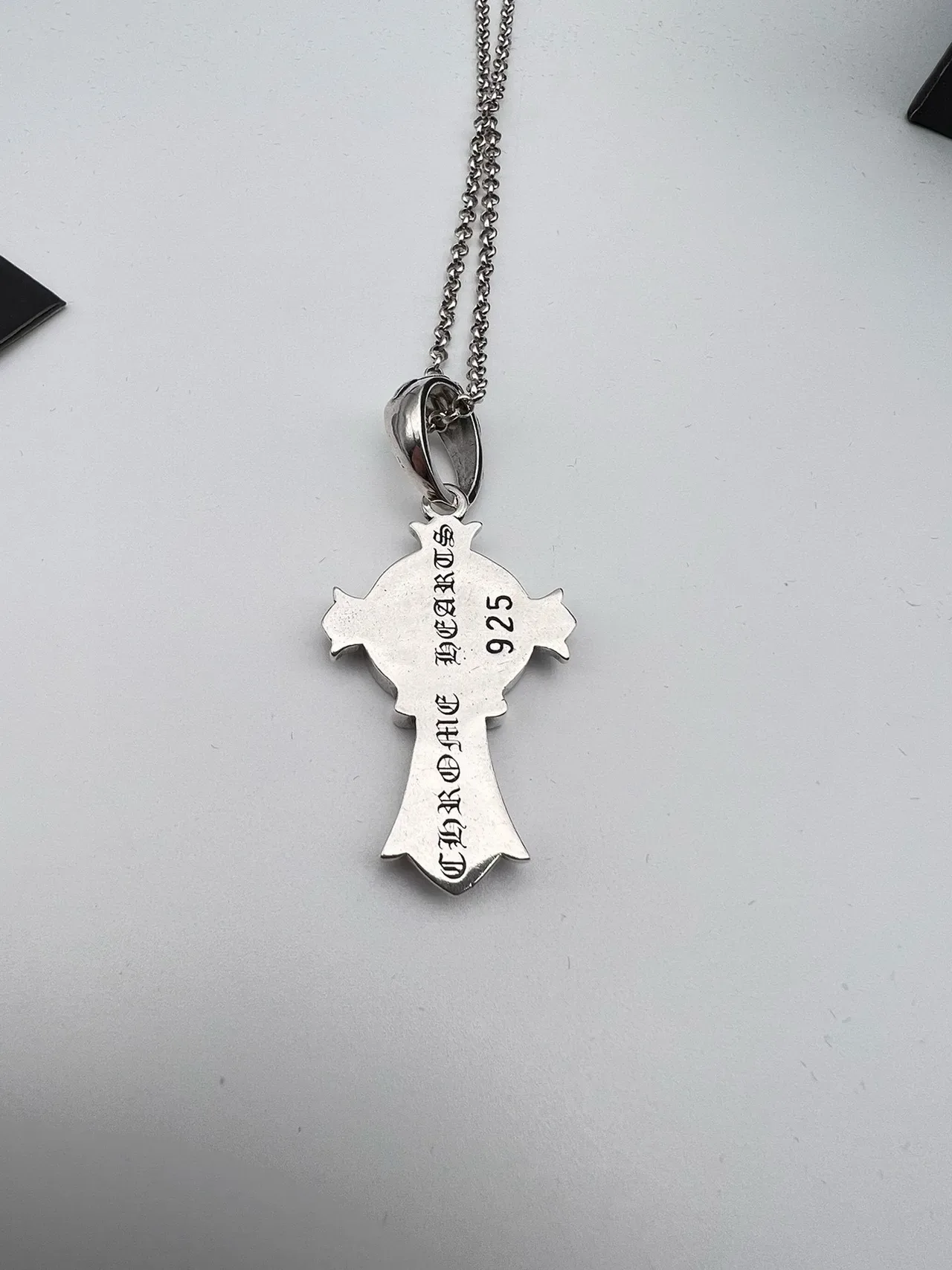 Chrome Hearts क्रॉस पेंडेंट सिल्वर नेकलेस 7