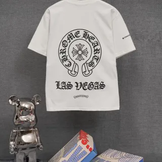 Chrome Hearts Las Vegas ग्राफिक प्रिंट ओवरसाइज़्ड टी-शर्ट