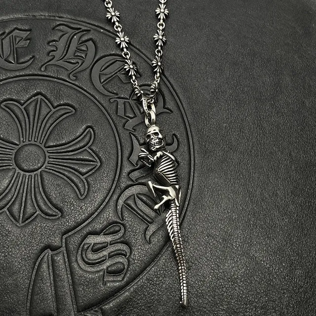 ক্রোম হার্টস কঙ্কাল পেন্ডেন্ট রূপালী হার 7